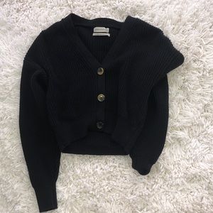 irban outfitters black sweater with buttons